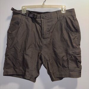 Prana Charcoal Breathable Sports Cargo Shorts Pockets